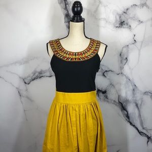 ⚡️3 for $20 BUNDLE SALE!⚡️ 
Tiana B embroider neckline yellow dress size 12